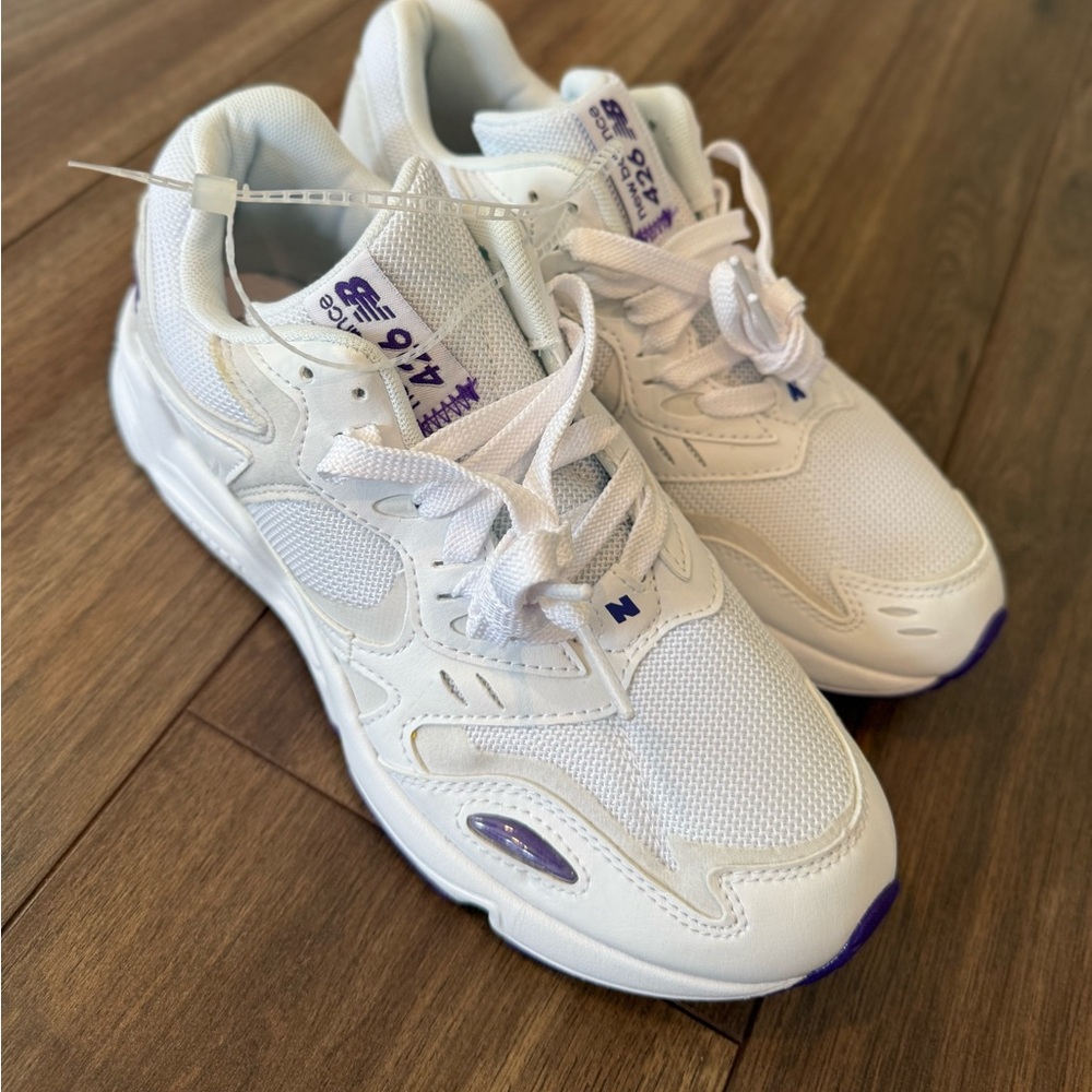 New Balance 426 White and Purple Sneakers